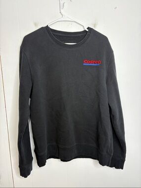Costco Sweatshirt Mens Medium Crewneck Spellout Wholesale Casual Halloween
